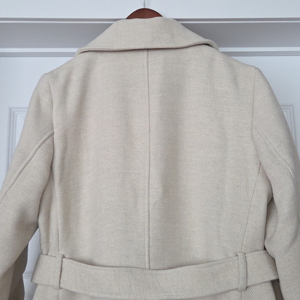 H&M Long Belted Coat, Cream, Size M - Picture 12 of 15